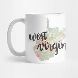 west virginia - calligraphy and abstract state outline Mug